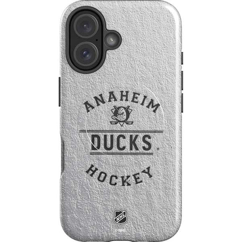 NHL Anaheim Ducks Black Text iPhone 16 Magsafe Impact Case